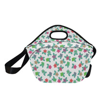 Load image into Gallery viewer, Berry Flowers White Neoprene Lunch Bag/Large
