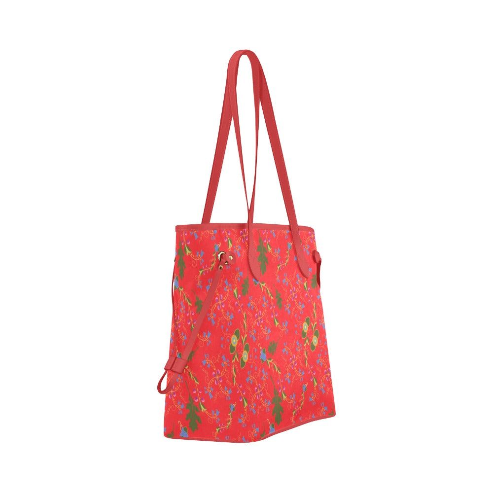 Vine Life Scarlet Clover Canvas Tote Bag