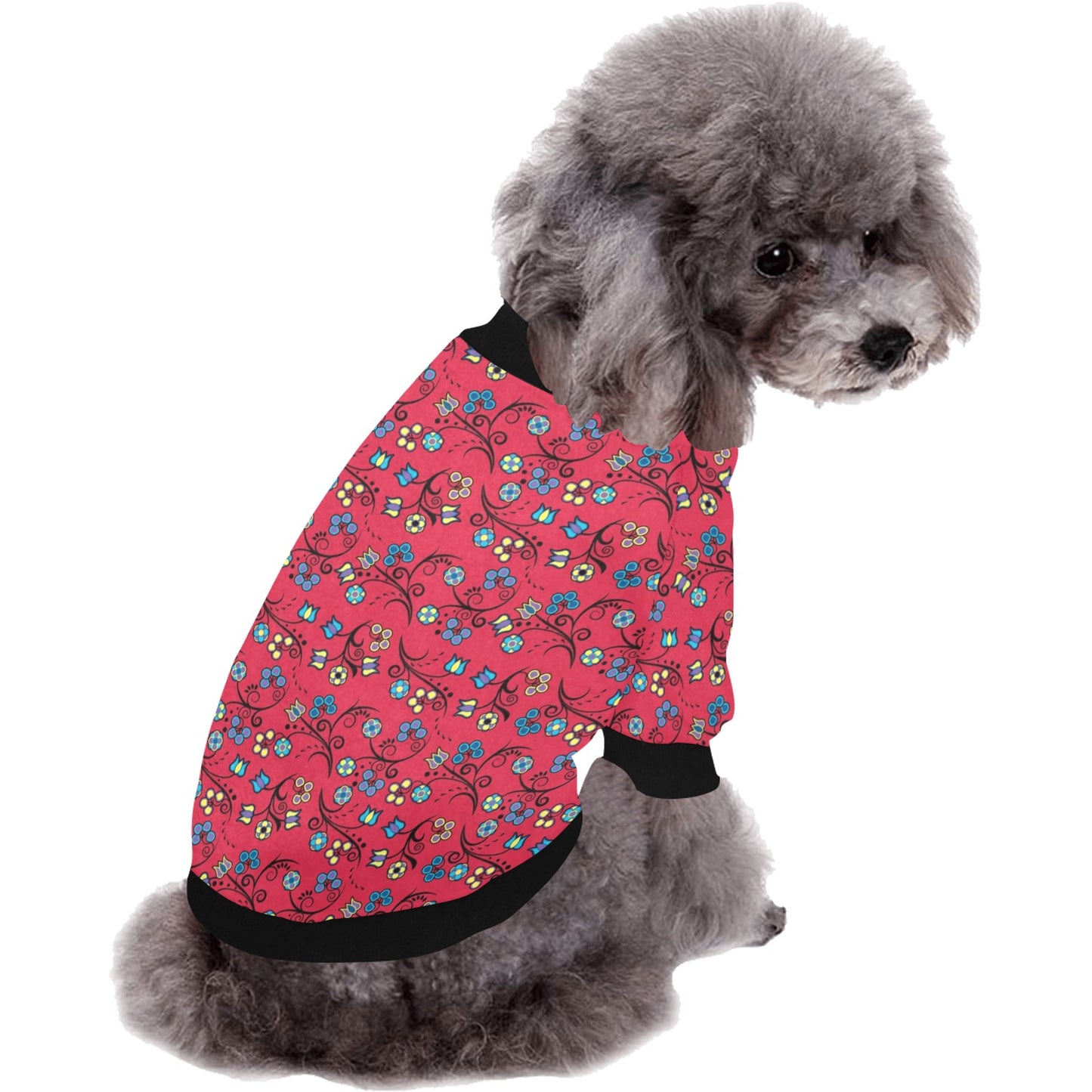 Blue Trio Cardinal Pet Dog Round Neck Shirt