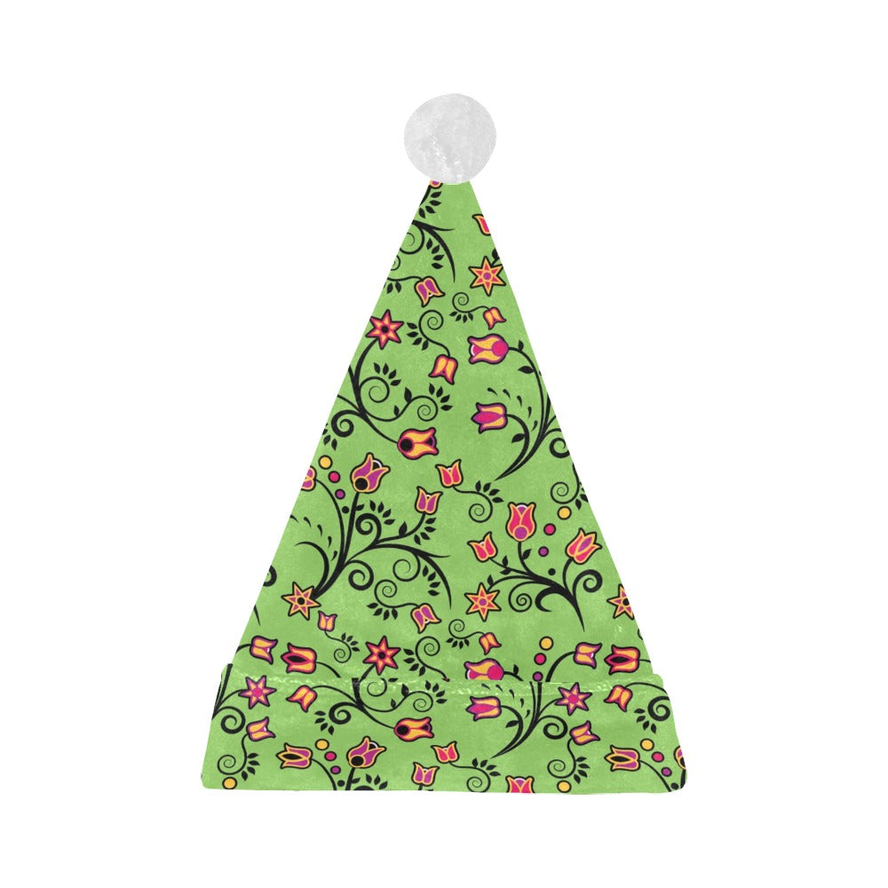 LightGreen Yellow Star Santa Hat