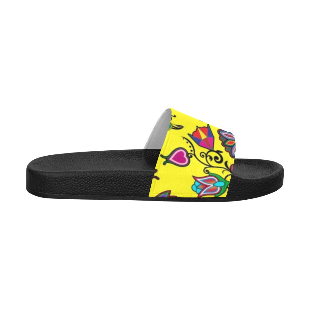 Indigenous Paisley Yellow Men's Slide Sandals