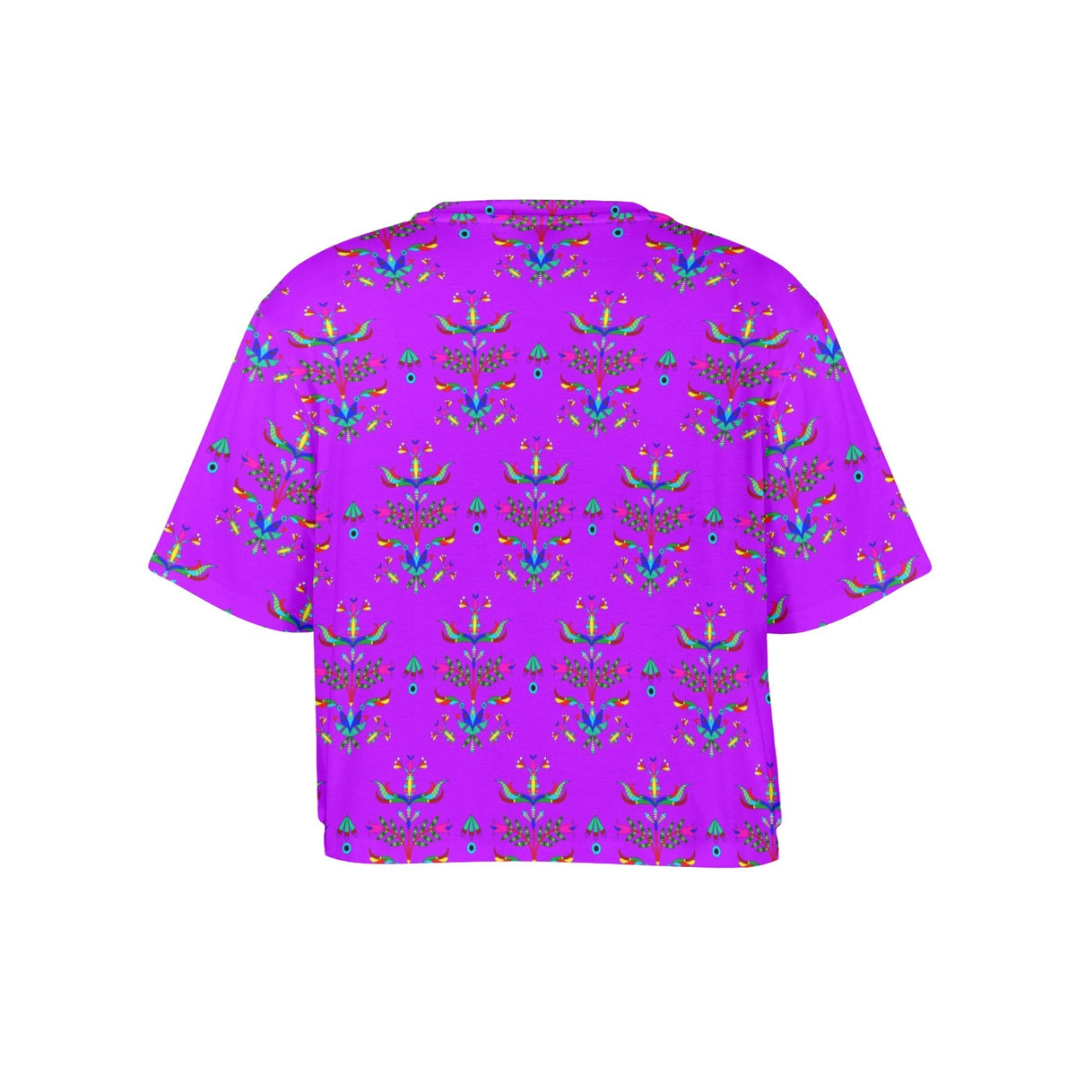 Dakota Damask Purple Crop Top