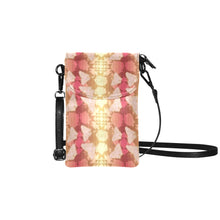 Load image into Gallery viewer, Butterfly and Roses on Geometric Small Cell Phone Purse
