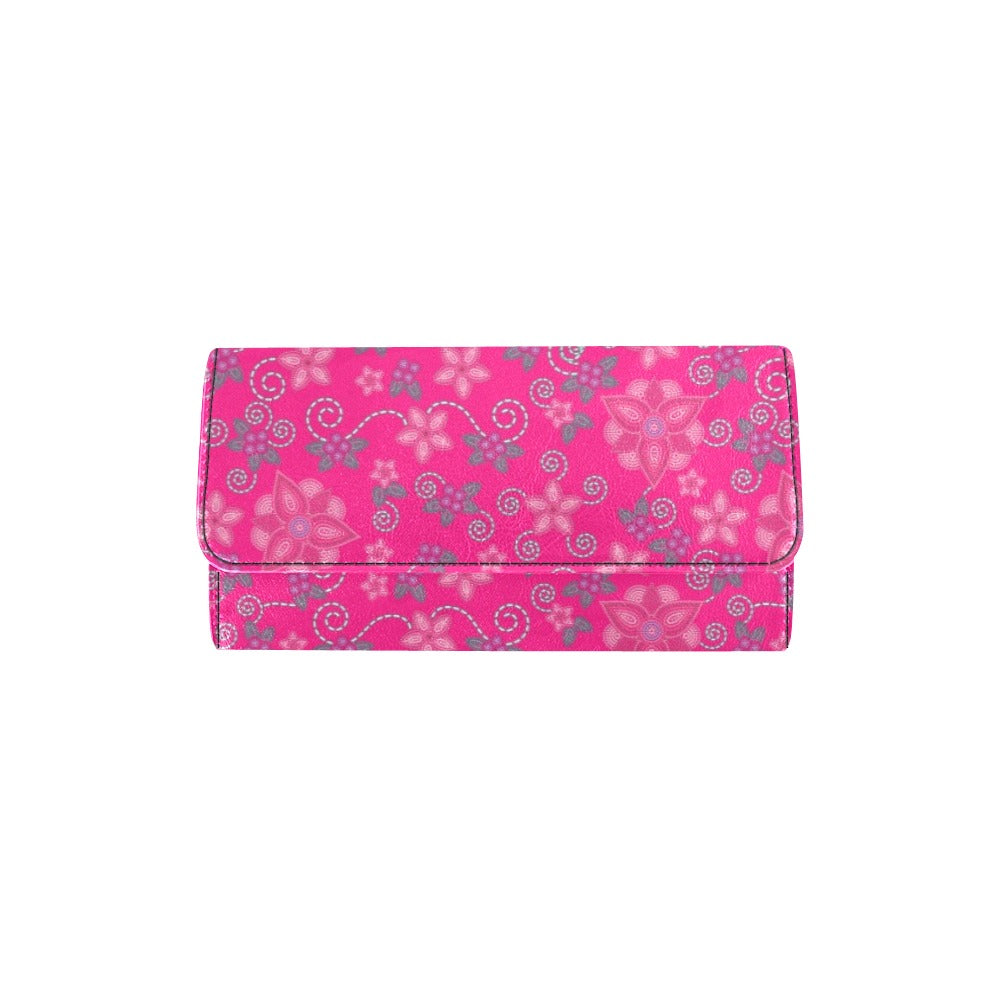 Berry Picking Pink Women's Trifold Wallet