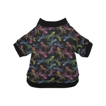 Load image into Gallery viewer, Neon Floral Horses Pet Dog Round Neck Shirt
