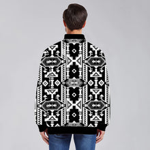 Load image into Gallery viewer, Chiefs Mountain Black and White Zippered Collared Lightweight Jacket
