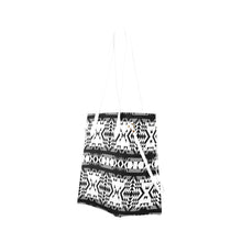 Load image into Gallery viewer, Black Rose Blizzard Clover Canvas Tote Bag
