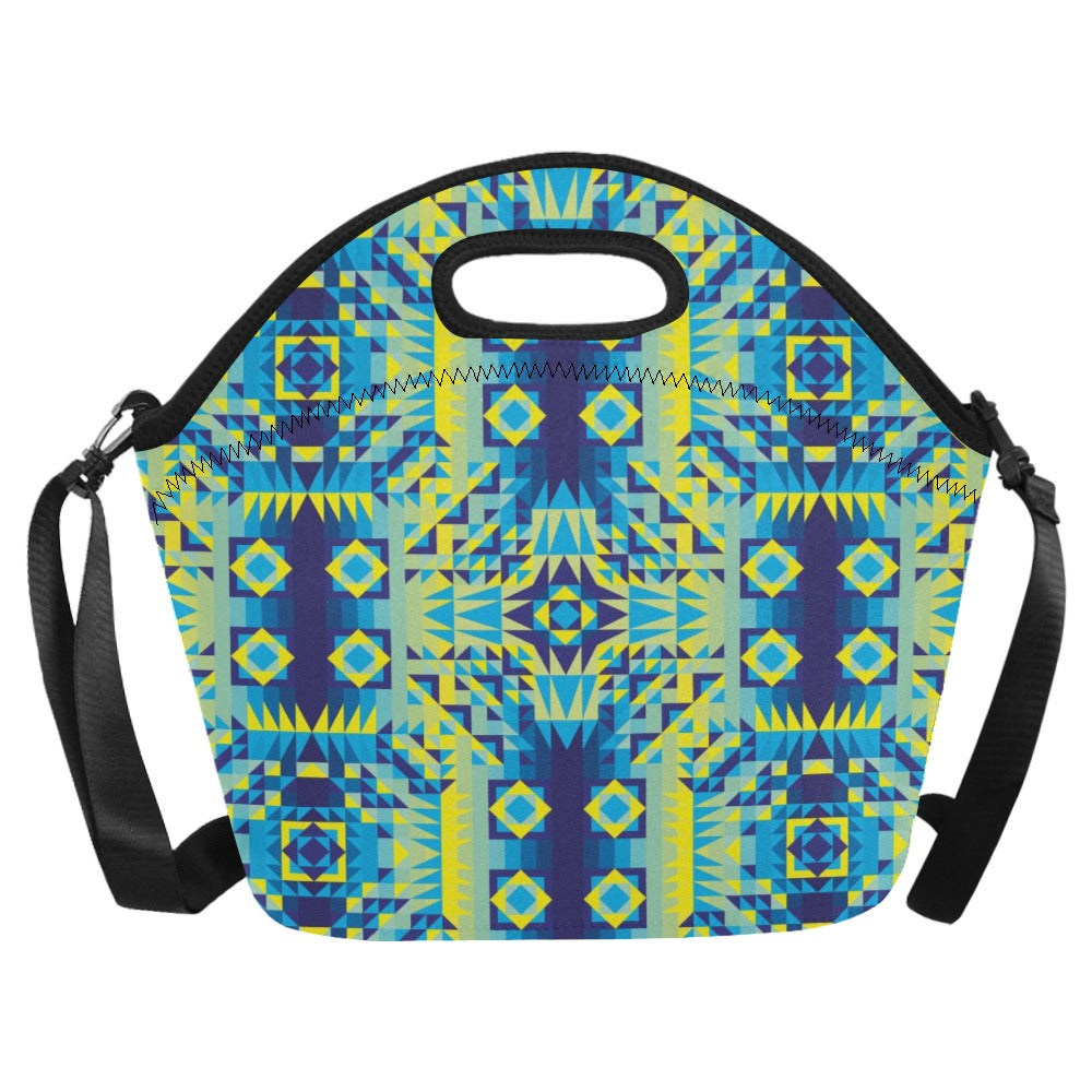 Kaleidoscope Jaune Bleu Neoprene Lunch Bag/Large