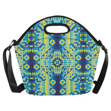 Load image into Gallery viewer, Kaleidoscope Jaune Bleu Neoprene Lunch Bag/Large
