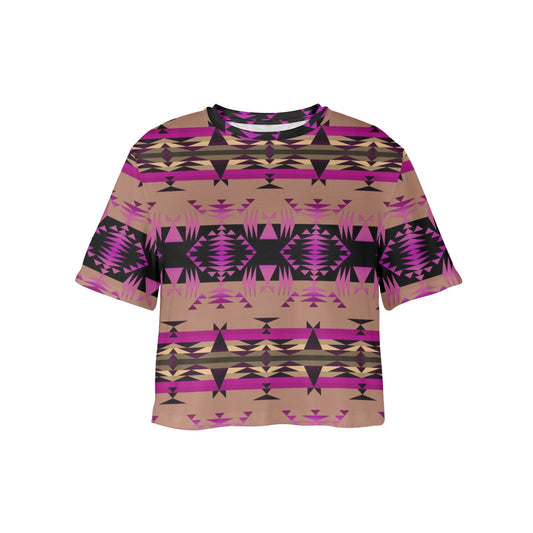 Between the Mountains Berry Crop Top