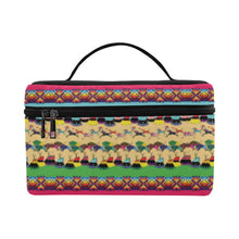 Load image into Gallery viewer, Horses and Buffalo Ledger Pink Cosmetic Bag
