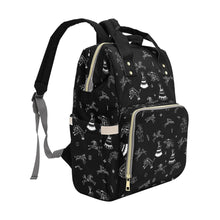 Load image into Gallery viewer, Ledger Dabbles Black Multi-Function Diaper Backpack/Diaper Bag
