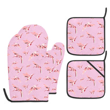 Load image into Gallery viewer, Strawberry Pink Oven Mitt &amp; Pot Holder
