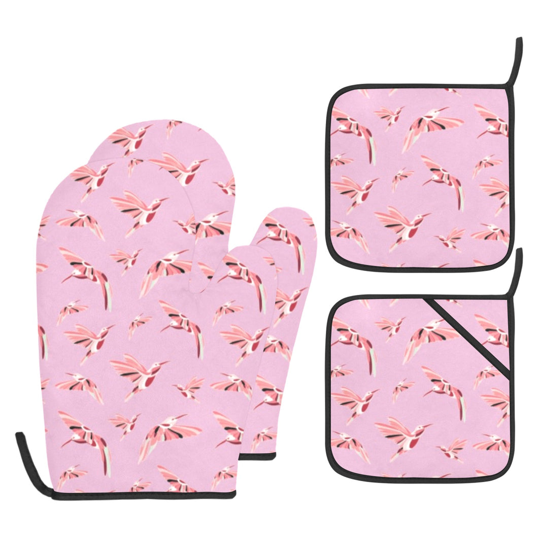 Strawberry Pink Oven Mitt & Pot Holder