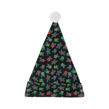 Load image into Gallery viewer, Berry Flowers Black Santa Hat
