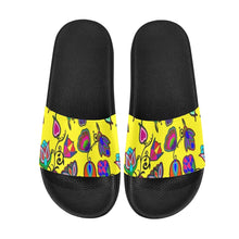 Load image into Gallery viewer, Indigenous Paisley Yellow Men&#39;s Slide Sandals
