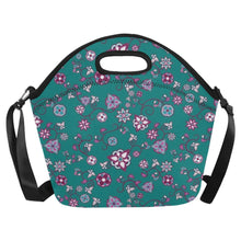 Load image into Gallery viewer, Burgundy Bloom Neoprene Lunch Bag/Large
