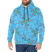 Load image into Gallery viewer, Willow Bee Saphire Men&#39;s Long Sleeve Fleece Hoodie
