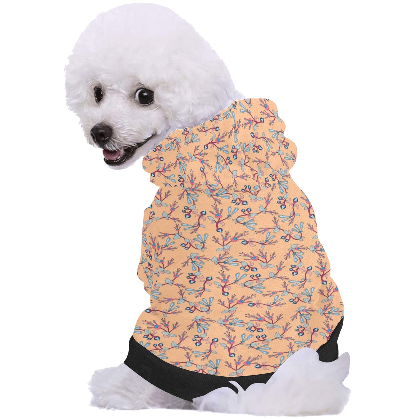 Swift Floral Peache Pet Dog Hoodie