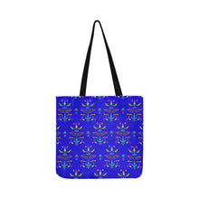 Load image into Gallery viewer, Dakota Damask Blue Reusable Shopping Bag
