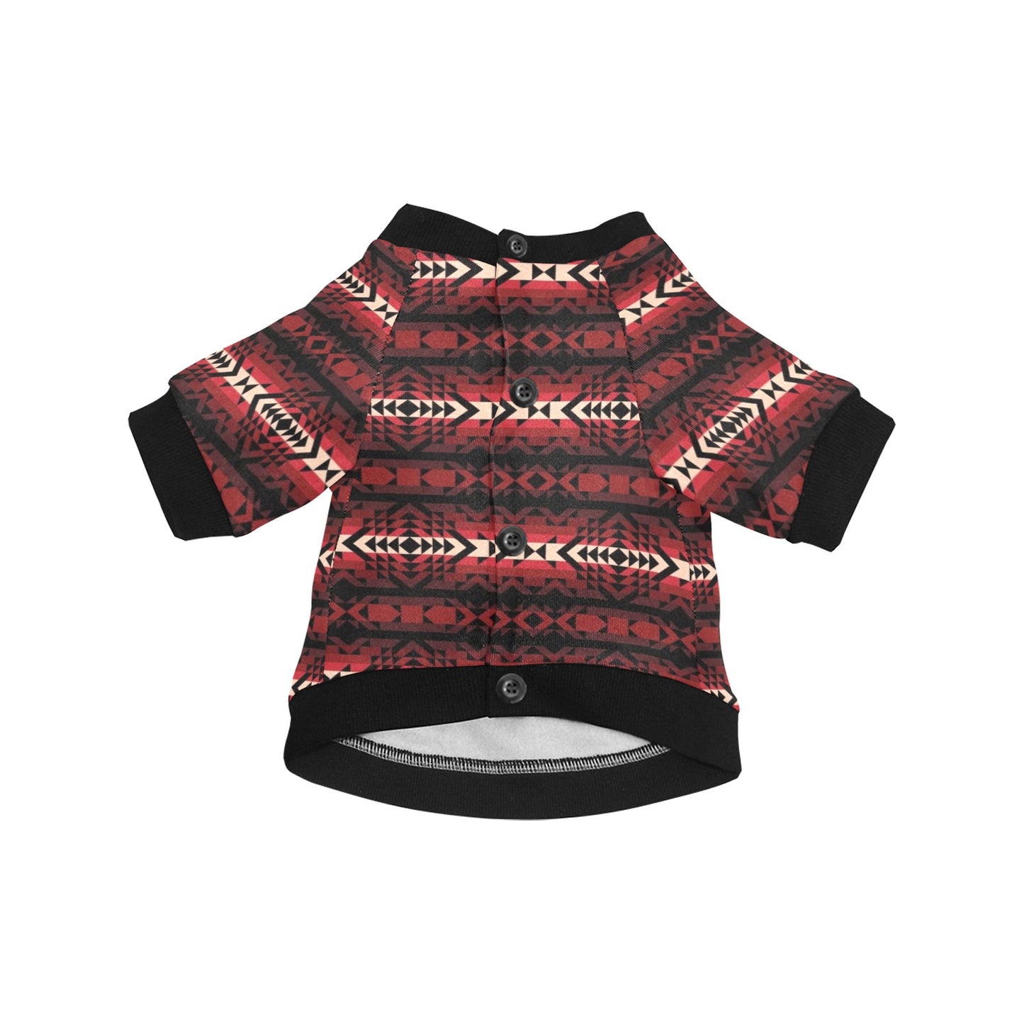 Black Rose Pet Dog Round Neck Shirt