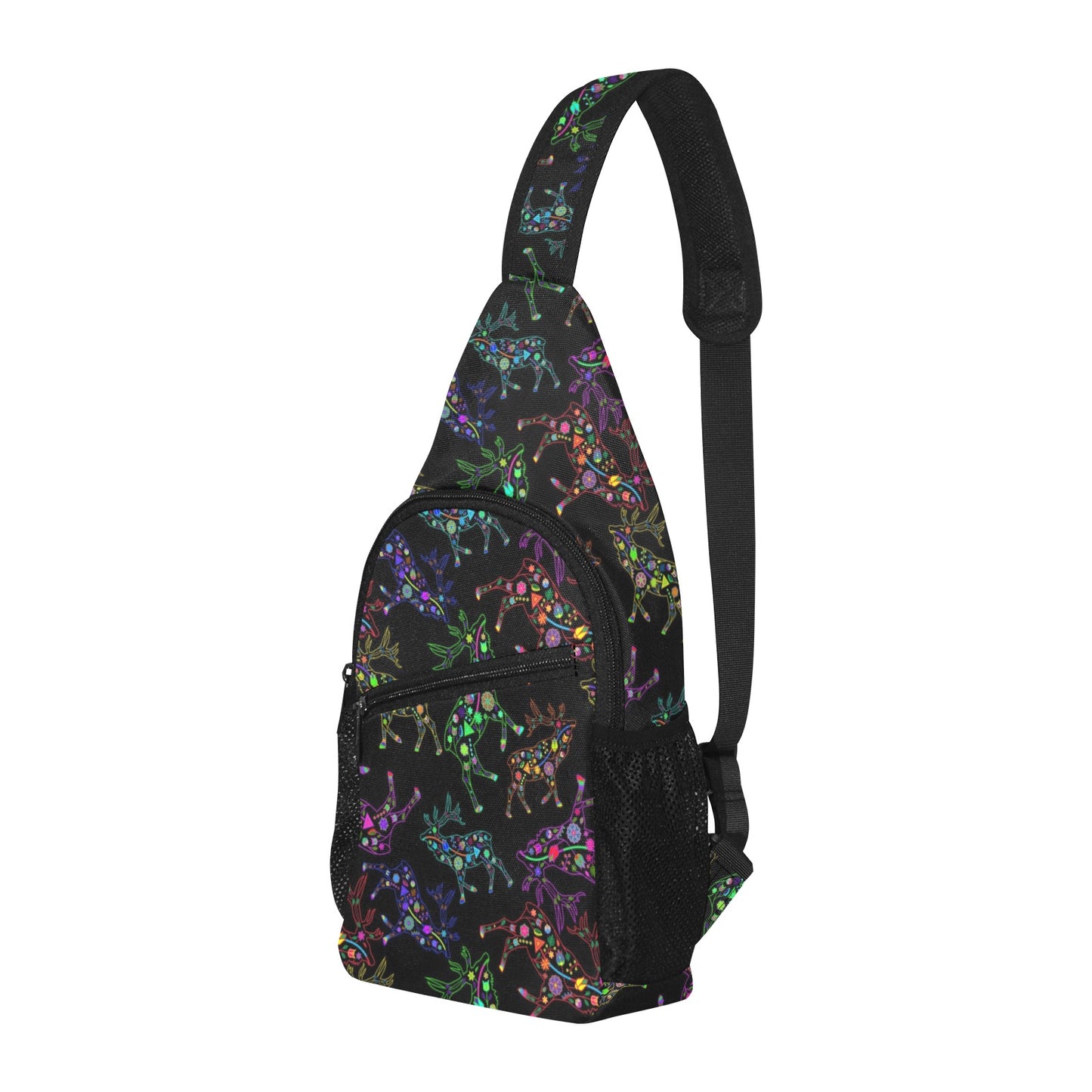 Neon Floral Elks Chest Bag