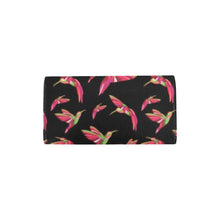 Load image into Gallery viewer, Red Swift Colourful Black Women&#39;s Trifold Wallet
