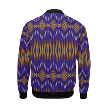 Load image into Gallery viewer, Fire Feather Blue Bomber Jacket for Men
