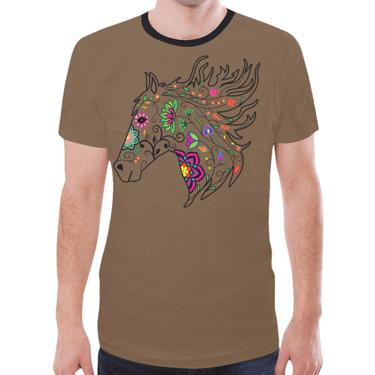 Horse Spirit Guide (Dark Brown) New T-shirt for Men