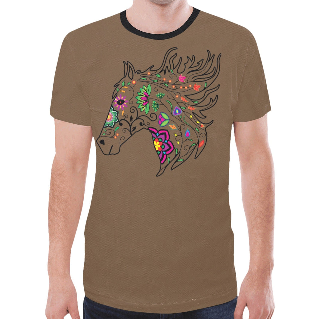 Horse Spirit Guide (Dark Brown) New T-shirt for Men