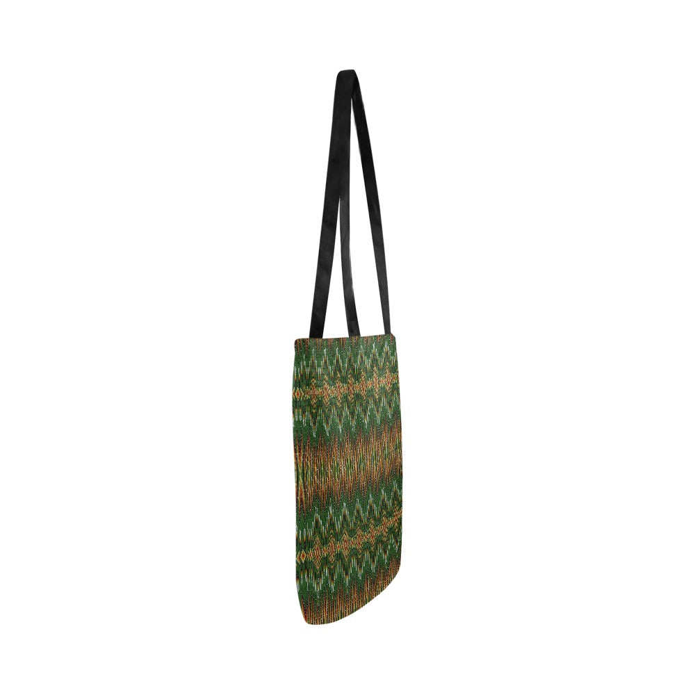 Fire Feather Green Reusable Shopping Bag