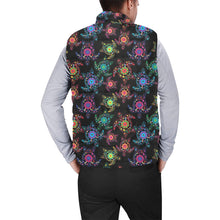 Load image into Gallery viewer, Neon Floral Turtles Men&#39;s Padded Vest Jacket
