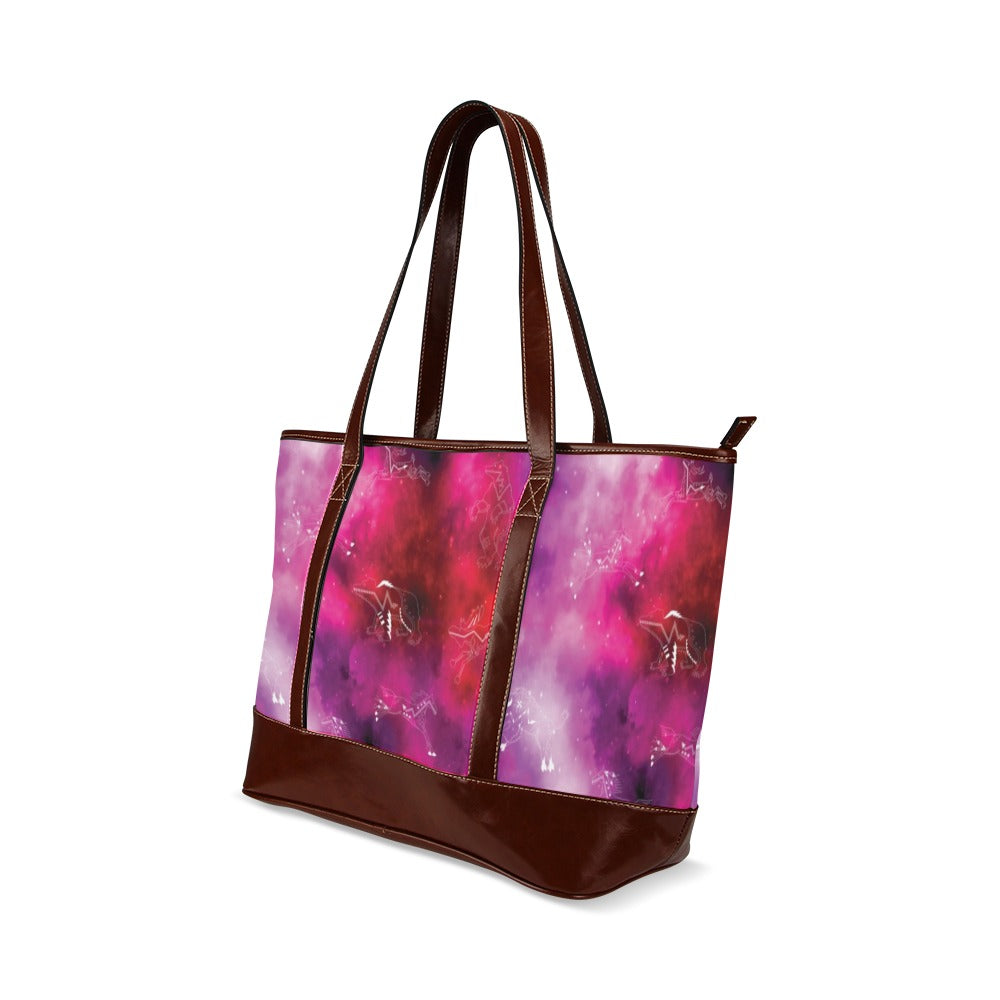 Animal Ancestors 8 Gaseous Clouds Pink and Red Tote Handbag