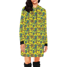 Load image into Gallery viewer, Sky Tomorrow Satin Hoodie Dress
