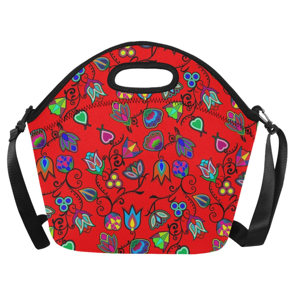 Indigenous Paisley Dahlia Neoprene Lunch Bag/Large