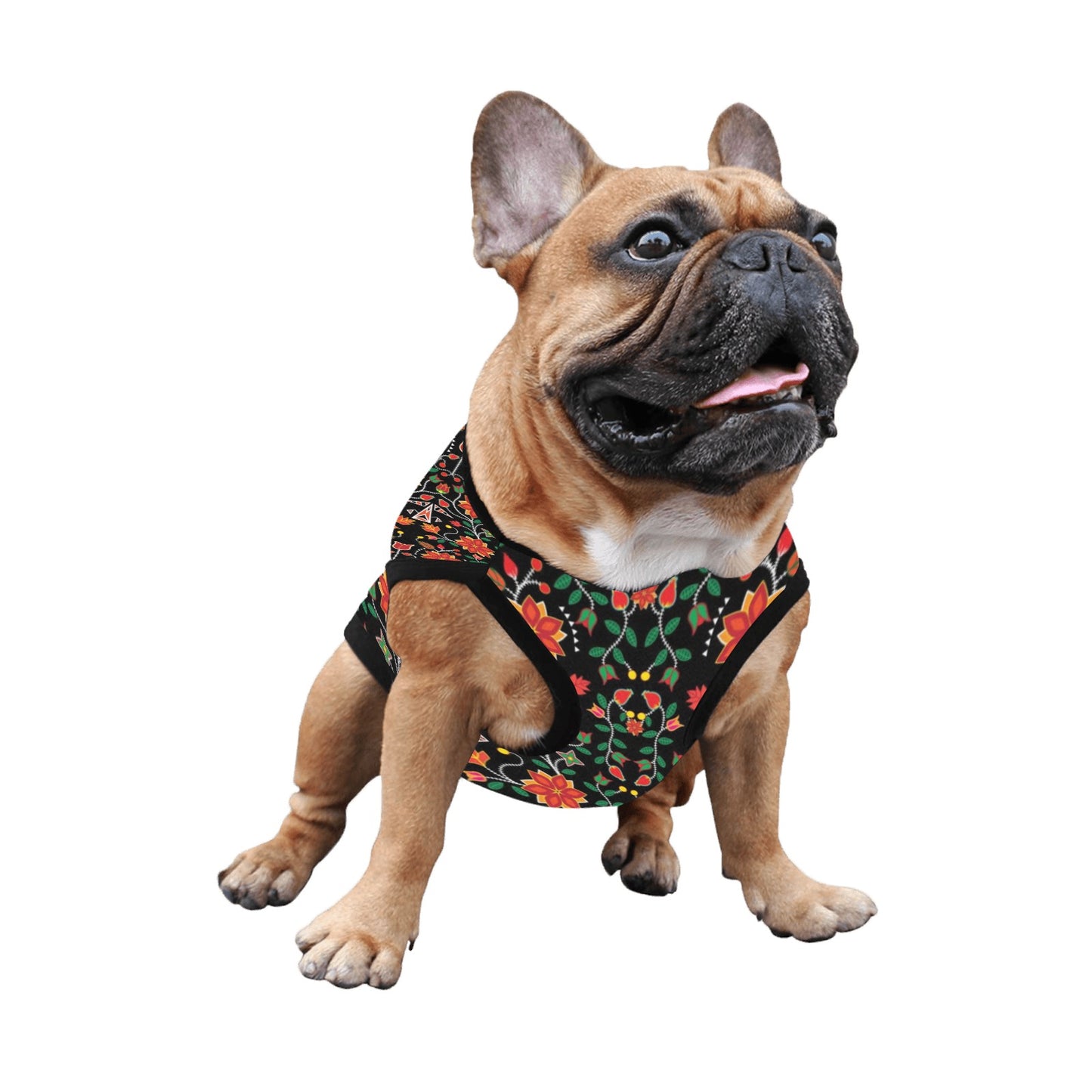 Floral Beadwork Six Bands Pet Tank Top