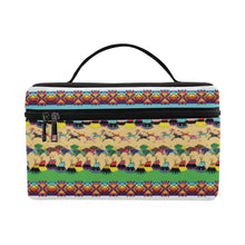 Load image into Gallery viewer, Horses and Buffalo Ledger White Cosmetic Bag
