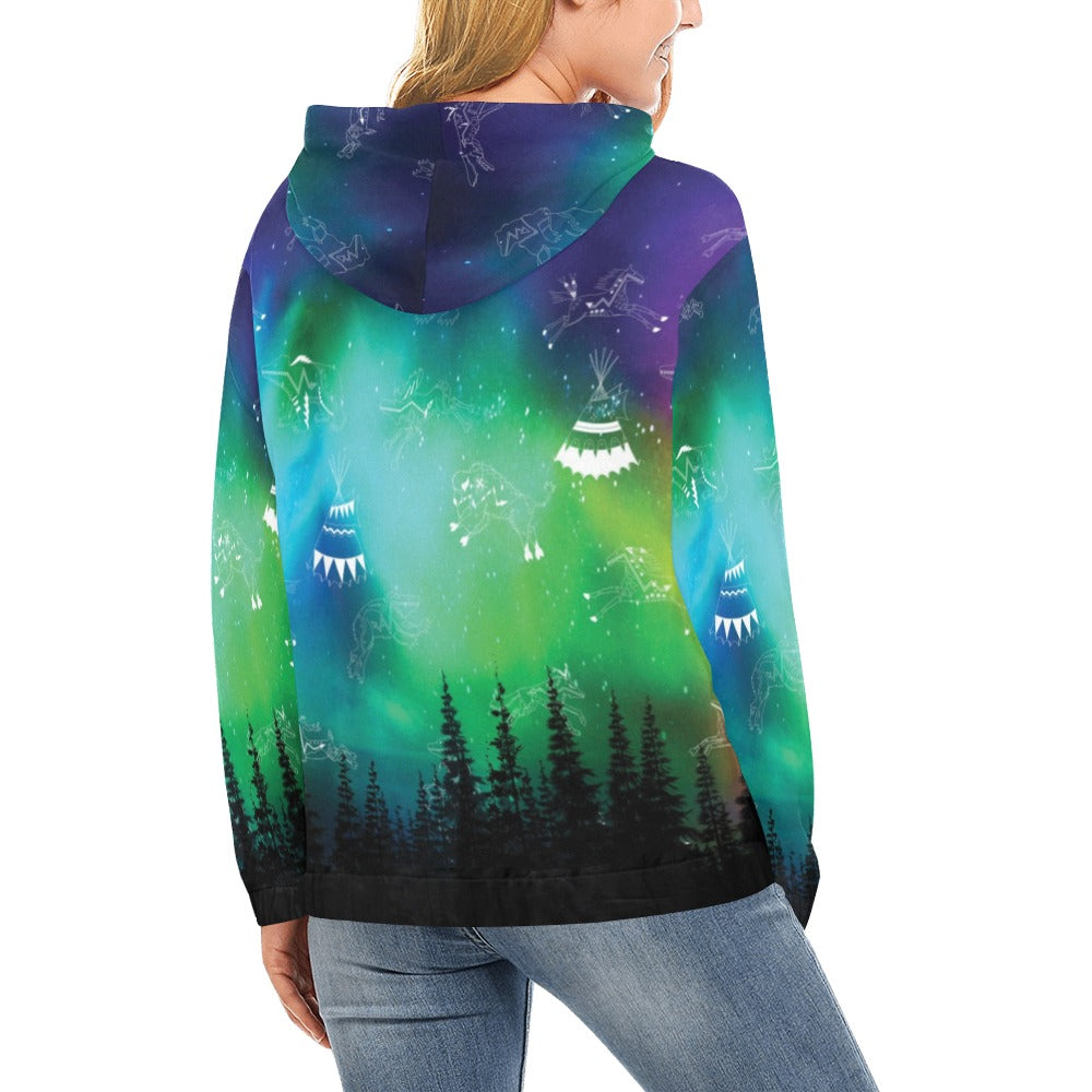 Aurora Medicine Animals Hoodie for Women