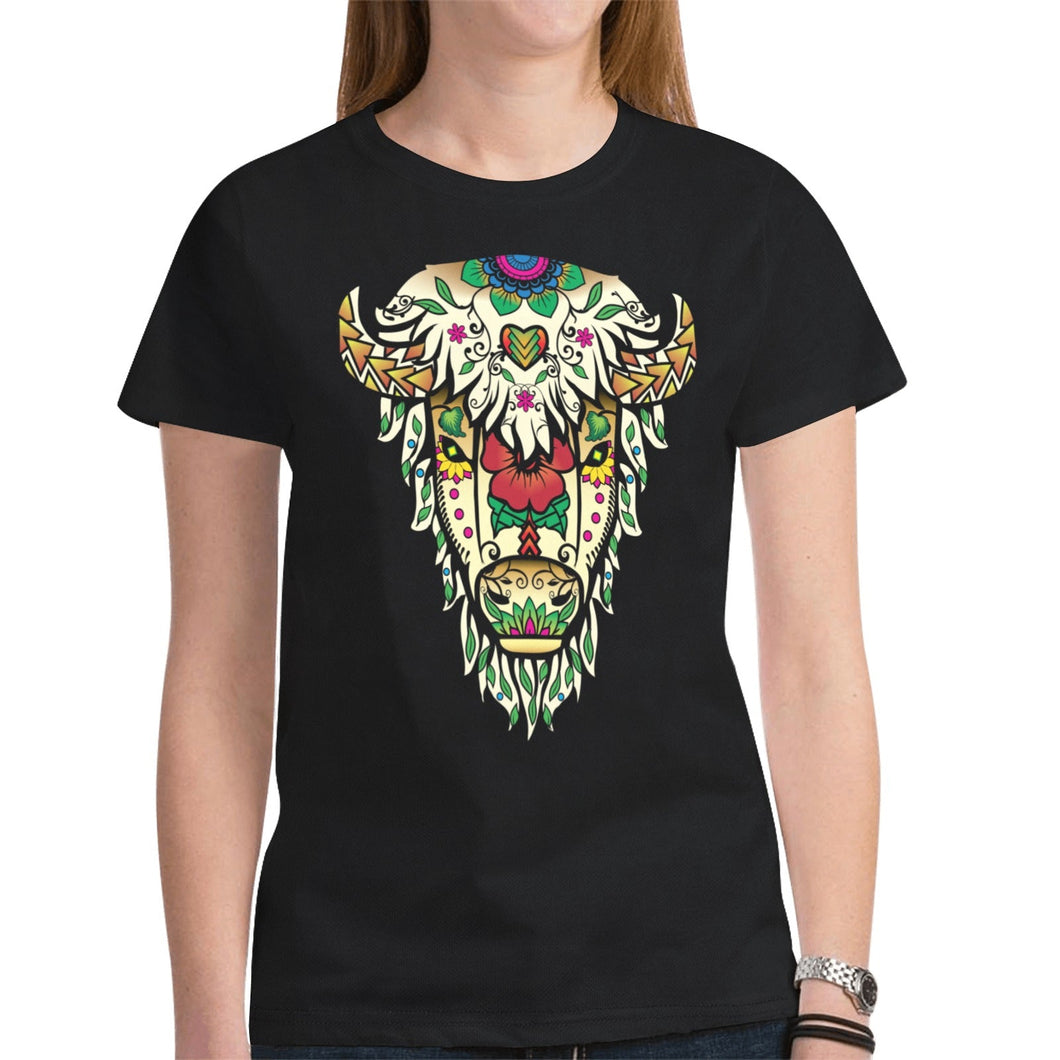 Buffalo Spirit Guide (Black) New T-shirt for Women