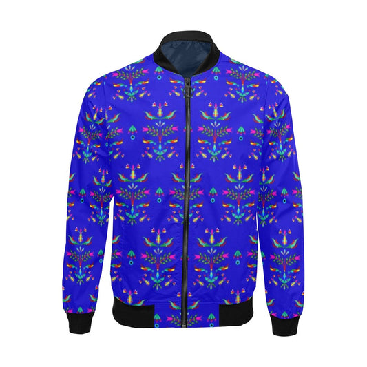 Dakota Damask Blue Bomber Jacket