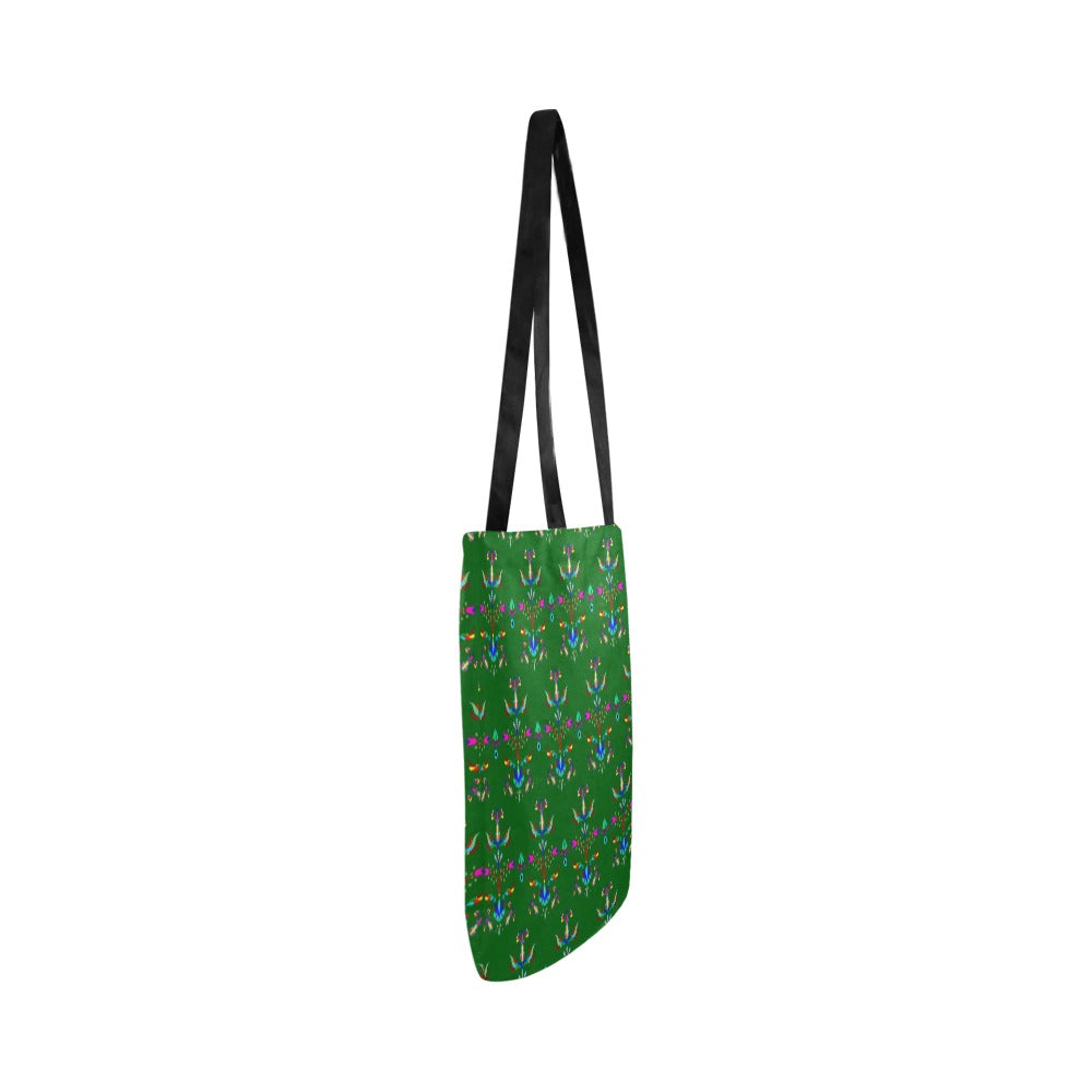 Dakota Damask Green Reusable Shopping Bag
