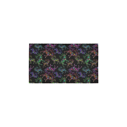 Neon Floral Elks Bath Rug 16''x 28''