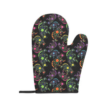 Load image into Gallery viewer, Neon Floral Bears Oven Mitt &amp; Pot Holder
