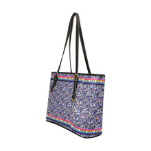 Load image into Gallery viewer, Culture in Nature Blue Leather Tote Bag
