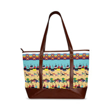 Load image into Gallery viewer, Horses and Buffalo Ledger White Tote Handbag
