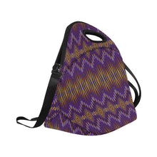 Load image into Gallery viewer, Fire Feather Purple Neoprene Lunch Bag/Large
