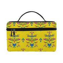 Load image into Gallery viewer, Dakota Damask Yellow Cosmetic Bag/Large
