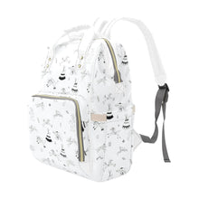 Load image into Gallery viewer, Ledger Dabbles White Multi-Function Diaper Backpack/Diaper Bag
