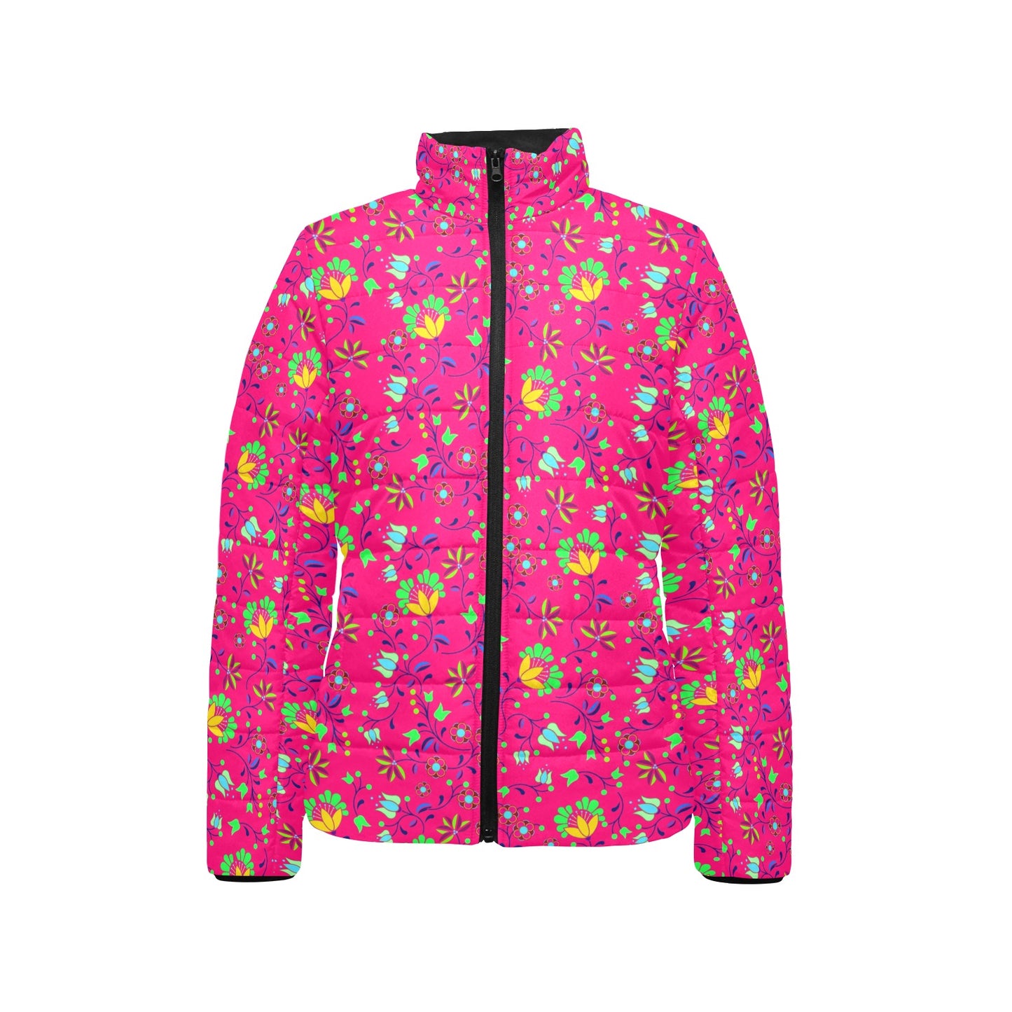 Fleur Indigine Rouge Women's Stand Collar Padded Jacket