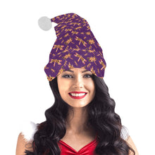 Load image into Gallery viewer, Gathering Yellow Purple Santa Hat
